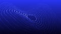 Technology background. Abstract circular wave of particles. Futuristic dotted wave. Visualization of sound waves. Plexus Royalty Free Stock Photo
