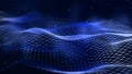 Technology background. Abstract digital combination dots and lines. Network connection structure. 3d rendering Royalty Free Stock Photo