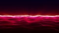 Technology background. Abstract digital particle wave. Futuristic dotted wave. Network connection structure. 3D Royalty Free Stock Photo