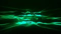 Technology background. Abstract digital particle wave. Futuristic dotted wave. Network connection structure. 3D Royalty Free Stock Photo