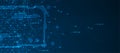 Technology background. Big data concept. Binary computer code.  Vector illustration Royalty Free Stock Photo