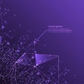 Technology background. Big data concept. Binary computer code.  Vector illustration Royalty Free Stock Photo