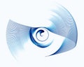 Technology background - blue spiral - computer-generated image Royalty Free Stock Photo