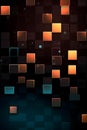 technology background with colorful glowing cubes