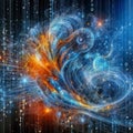technology background - computer-generated image, generative ai