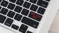 Computer notebook keyboard with New Year 2019 key Royalty Free Stock Photo
