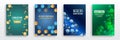Technology background design, booklet, leaflet, annual report layout. Science cover design for business presentation. High-tech Royalty Free Stock Photo