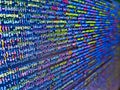 Technology background. Front-end applications in the color concept. Monitor photo. Hacker background. Software background Royalty Free Stock Photo