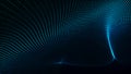 Technology background . Futuristic point wave. Abstract digital wave of particles. Dark background. Connection structure Royalty Free Stock Photo