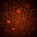 Technology background with honeycomb texture. Royalty Free Stock Photo