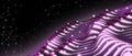 Technology Background. Metaverse and Internet digital Curve connection concept for sound waves Innovation design. purple
