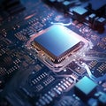 Technology background Microprocessor chipset central processor unit Cyber and futuristic concept, hardware, AI