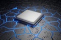 Technology background Microprocessor chipset