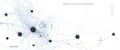 Vector illustration molecule, Network Connection. Element of geometric shape, wave line, dot, on white background Royalty Free Stock Photo
