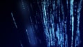 Technology binary code. Random falling digits on screen. Hacked software. Matrix sciense background. Big data analytics. 3D Royalty Free Stock Photo