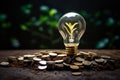 Technology bulb light energy nature idea concept innovation finance growth