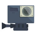 Technology cam icon cartoon vector. Gopro camera