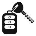 Technology car key icon simple vector. Smart button Royalty Free Stock Photo