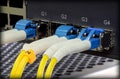 Technology center with fiber optic equipment Royalty Free Stock Photo