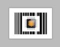 Technology chip upc or barcode Royalty Free Stock Photo