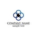 Technology circle logo and symbols Vector design Royalty Free Stock Photo