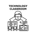 Technology Classroom Vector Concept Illustration