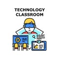 Technology Classroom Vector Concept Illustration