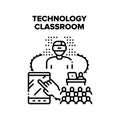 Technology Classroom Vector Concept Illustration