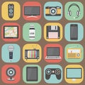 Technology colorful flat design icons Royalty Free Stock Photo