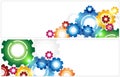 Technology Colorful Gears Banner Royalty Free Stock Photo