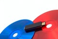 Technology colors: red, blue and black Royalty Free Stock Photo