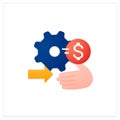Technology commercialization flat icon Royalty Free Stock Photo