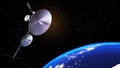 Technology communication image global navigation satellite system,standard generic term for satellite navigation systems,GNSS,3d