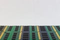 Technology computer component RAM background with copyspace and Royalty Free Stock Photo