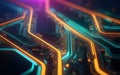 technology concept background. cyber and industrial design. printed circuit board Royalty Free Stock Photo