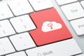Technology concept: Cloud Whis Key on computer keyboard ba Royalty Free Stock Photo