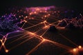 Technology concept of data flow. Data collecting and sorting in digital abstraction. Generated AI. Royalty Free Stock Photo