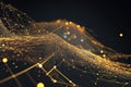 Technology concept of data flow. Data collecting and sorting in digital abstraction. Generated AI. Royalty Free Stock Photo