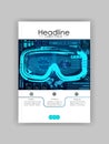 Technology Concept With Hud, Gui Banner Design Elements. Head-up Royalty Free Stock Photo