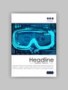 Technology Concept With Hud, Gui Banner Design Elements. Head-up Royalty Free Stock Photo