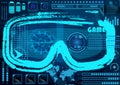 Technology Concept With Hud, Gui Design Elements. Head-up Displa Royalty Free Stock Photo