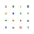 Technology concepts - colorful material design icons set