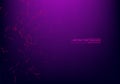Technology and connection theme. Bright vertexes connected with thin lines .Neon Light background Royalty Free Stock Photo