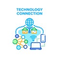 Technology Connection Vector Concept Illustration Royalty Free Stock Photo