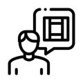 Technology consultant icon vector outline illustration