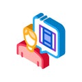 Technology consultant isometric icon vector illustration