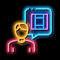technology consultant neon glow icon illustration