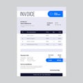 Technology Corporate Blue Invoice Template Royalty Free Stock Photo