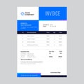 Technology Corporate Blue Invoice Template Royalty Free Stock Photo