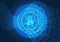 Technology data security computer internet design modern futuristic background vector Royalty Free Stock Photo